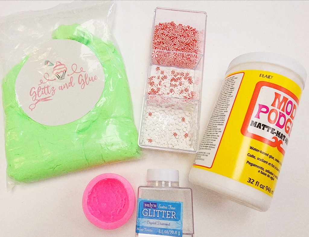 craft supplies to make fake ice cream scoops