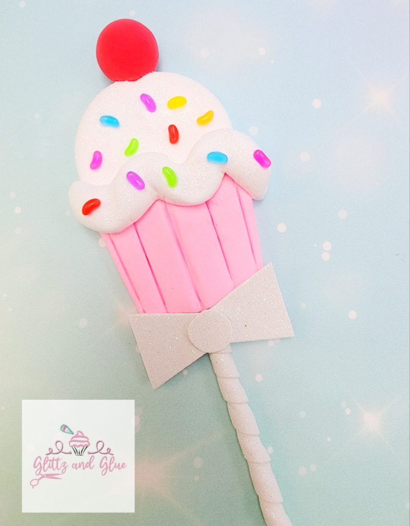 fake cupcake on a stick