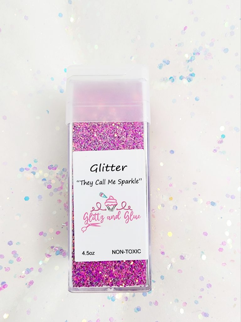 4.5 oz shaker bottle with glitter